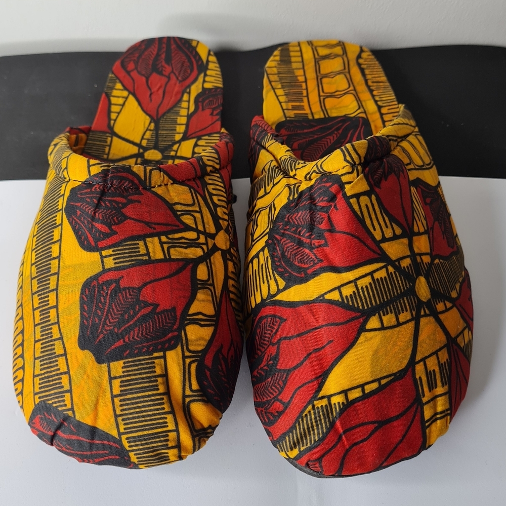 Unisex Ankara Print Bedroom Slippers